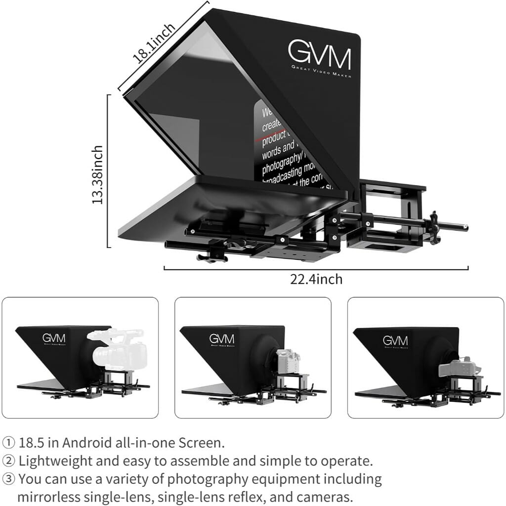 GVM 18.5'' Teleprompter Kit - Image 4