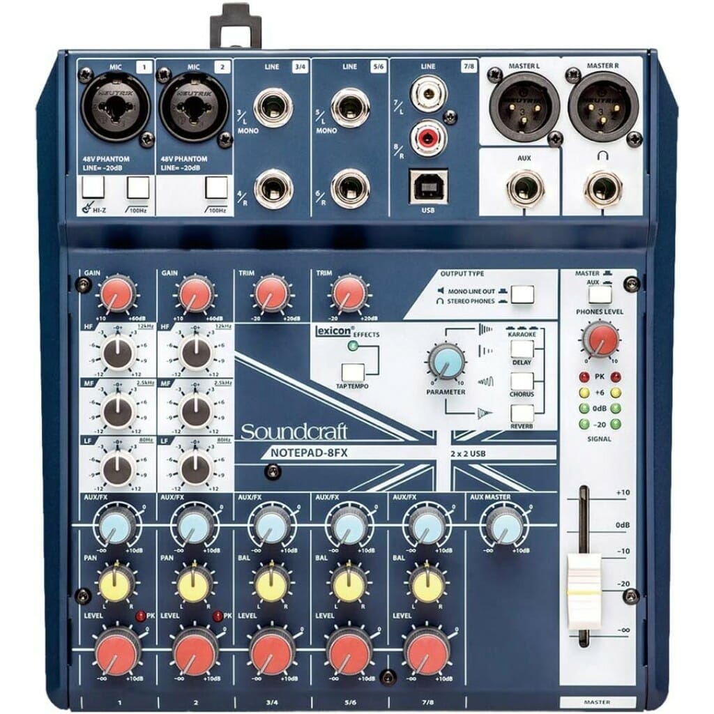 Soundcraft Notepad-8FX Analog Mixing Console